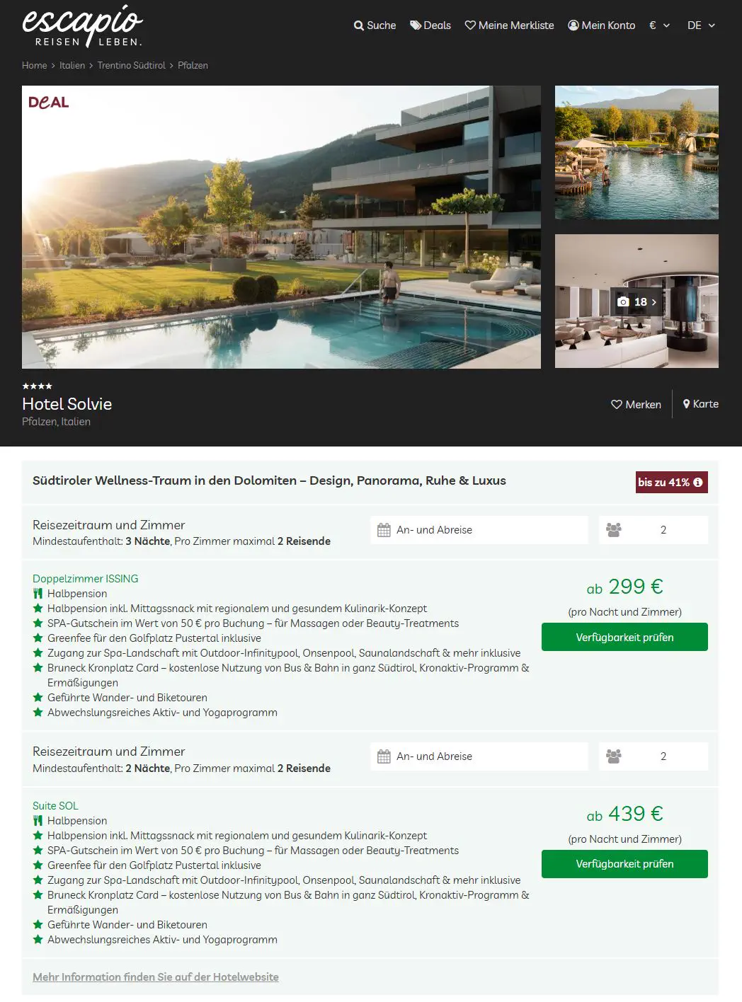 Hotel Solvie – Dealansicht